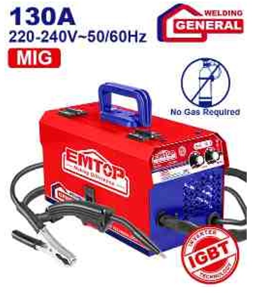 EFC1351, Inverter flux cord arc weldingFCAW machine - AC 220-240V, 30-130A Professional Welding Equipment with Complete Accessories Kit